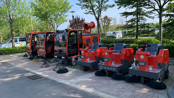 電動清掃車-清掃車廠家-物業公司采購慶杰掃地車